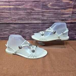 Tory Burch Capri Strap Sandals Ivory Women’s 8 Great Condition